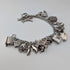 British vintage sterling silver charm bracelet 48g